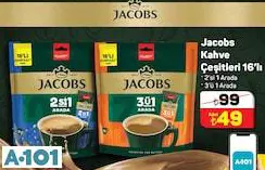 JACOBS KAHVE ÇEŞİTLERİ 16'LI 2'Sİ 1 ARADA/3 Ü 1 ARADA